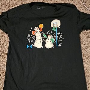 Under Armour Black Snowman Basketball T-Shirt